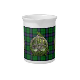 Celtic Trinity Knot And Clan Armstrong Tartan Pitchers