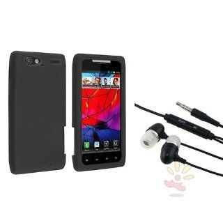Everydaysource Black Silicone Skin Case Cover+Stereo Headset Compatible With Motorola Droid Razr Maxx XT916 Cell Phones & Accessories