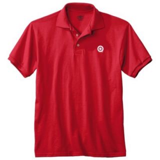 Mens Jersey Knit Sport Red Polo