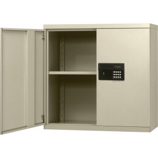 Sandusky Lee Keyless Electronic Steel Wall Cabinet — 30in.W x 12in.D x 30in.H, Putty, Model# KDEW3012-07  Wall Cabinets
