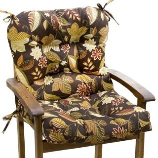Outdoor Timberland Floral Seat/ Back Combo Cushion