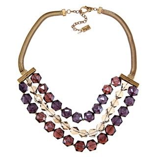 Kenneth Cole 3 row Faceted Stone Necklace Kenneth Cole Fashion Necklaces