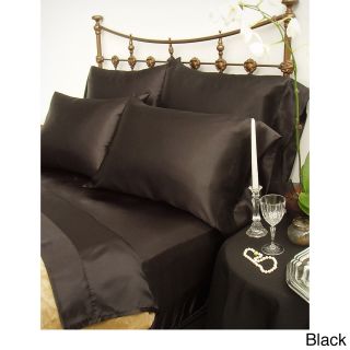 Scent Sation Charmeuse Ii Satin Pillowcases (set Of 2) Black Size Standard