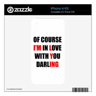 Of course I'm in love with you darling I'm lying Skin For iPhone 4