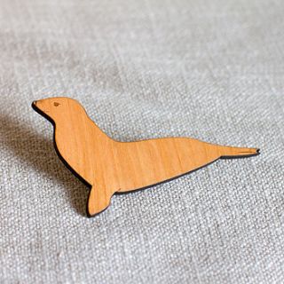 harp seal brooch by finest imaginary