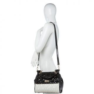 Sharif Mixed Media and Patent Leather Satchel