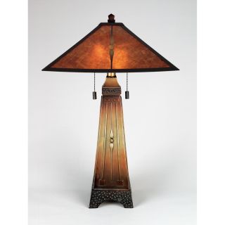 Amber Mica Glass Table Lamp