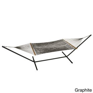 Phat Tommy Outdoor Oasis Hand Woven Olefin Rope Hammock