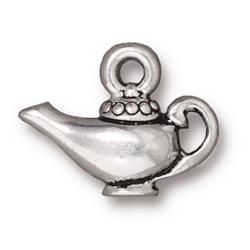 Beadaholique Silverplated Lead free Pewter 13 mm Aladdin's Lamp Charms (Pack of 2) Beadaholique Beading Charms