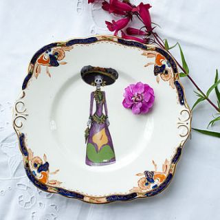 upcycled vintage cake plate by melody rose