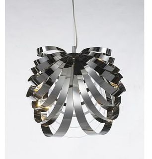 chrome spiral chandelier by made with love designs ltd