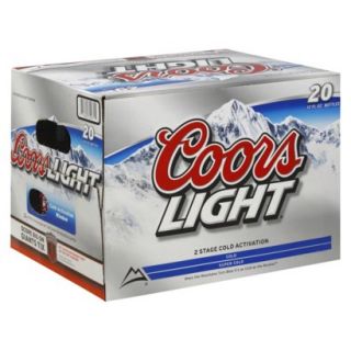 Coors Light Beer Bottles 12 oz, 20 pk
