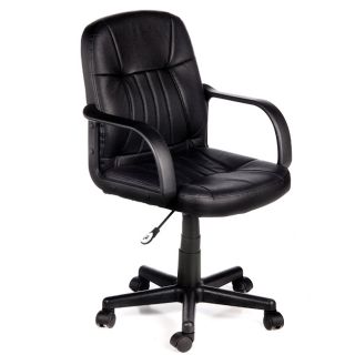 Comfort Products Mid back Black Leather Office Chair