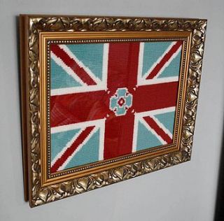 cross stitch simple union jack tapestry kit by pearl and earl