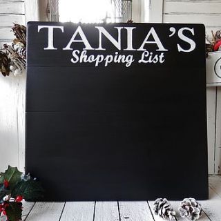 personalised large wood chalkboard by potting shed designs