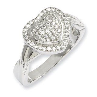 Brilliant Embers Sterling Silver & CZ Brilliant Embers Heart Ring Jewelry