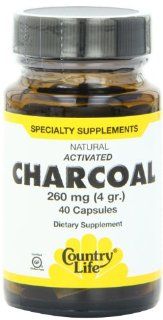 Country Life Charcoal Capsules 260 mg, 40 Capsules Health & Personal Care