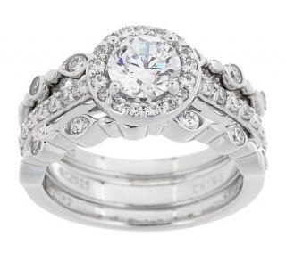 Epiphany Diamonique 3 piece Bridal Ring Set —