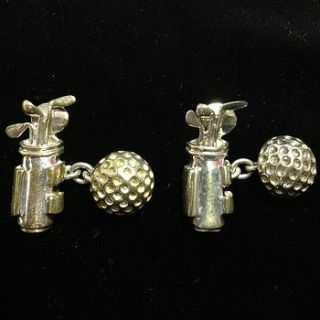 vintage golf cufflinks by iamia