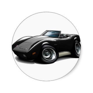 1973 76 Corvette Black Convertible Stickers