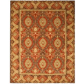Hand tufted Khyber Rust Twisted Wool Rug (6 X 9)