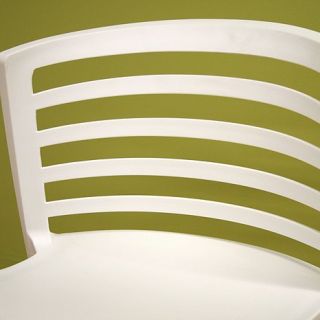 Ofilia White Molded Plastic Chairs   Set of 2