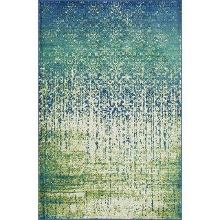 Skye Monet Blue Cascade Rug (20 X 30)