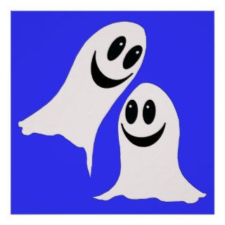 Cute Halloween Cartoon Ghosts Posters