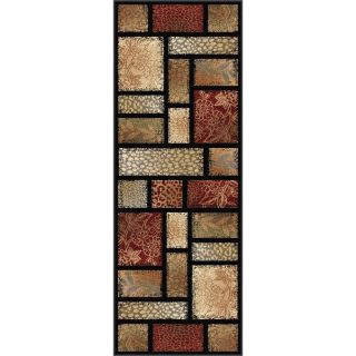 Infinity Collection Brown Area Rug (27 X 73)