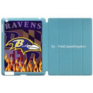 Wake/Sleep Stand Smart cover case for iPad 2&3 with NFL Baltimore Ravens theme background by padcaseskingdom Computers & Accessories