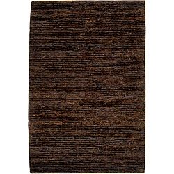 Hand knotted All natural Earth Brown Hemp Rug (3 X 5)