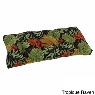 Blazing Needles Tropical/ Stripe All weather Outdoor Loveseat Bench Cushion