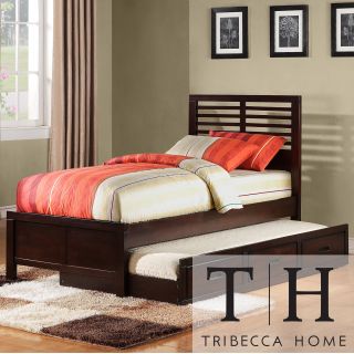 Tribecca Home Tribecca Home Ferris Cherry Full size Platform Bed With Trundle Unit Cherry Size Full