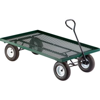 Metal Deck Wagon Garden Cart — 60in.L x 36in.W, 800-Lb. Capacity, Model# 04775  Hand Pull Wagons