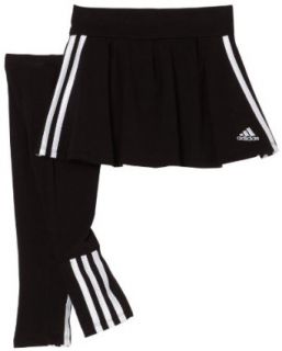 Adidas Girls 2 6x Sporty Skirt And Legging Set, Caviar Black, 2T Clothing