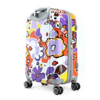 Olympia Blossom 25 inch Expandable Fashion Hardside Spinner Upright