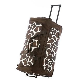Olympia Giraffe 26 inch Fashion Rolling Upright Duffel Bag