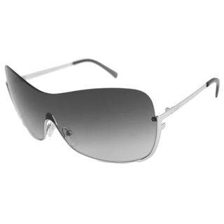 Fendi Womens Fs5209 Silver/gray Gradient Shield Sunglasses