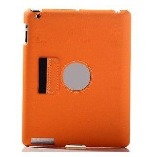 HJX Orange Slim Fit Duel Layer Leather Case with Smart Cover Function Stylus Holder for the New Ipad 3 Ipad 2 + Stylus Pen Cell Phones & Accessories