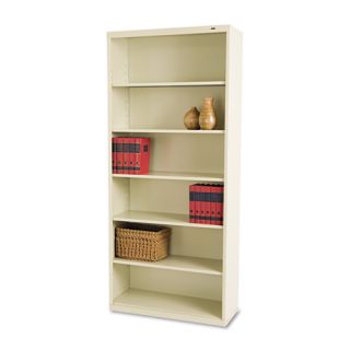 Tennsco 78 inch High Five shelf Putty Metal Bookcase