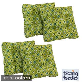 Blazing Needles All weather Square Outdoor Chair Cushions (set Of 4)