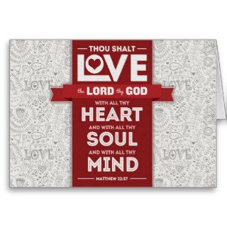 Love God Mousepad   Matthew 2237 Bible Verse Cards