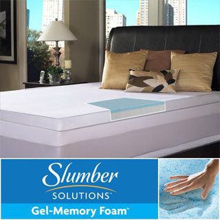 Slumber Solutions Gel Select 3 inch Memory Foam Covered Mattress Topper