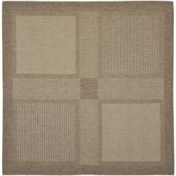 Poolside Brown/ Natural Indoor Outdoor Rug (67 Square)