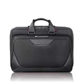 Solo Executive Smart Strap 17 inch Black Laptop Briefcase