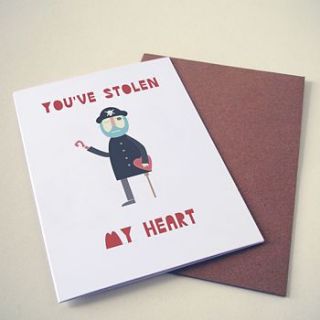 'you've stolen my heart' card by hole in my pocket