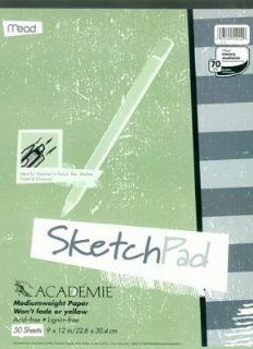 Mead Tablet Sketch 9"X12" Academic, 50 Sheets (6 Pack) Health & Personal Care