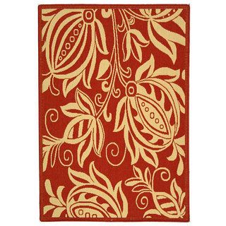 Indoor/ Outdoor Andros Red/ Natural Rug (27 X 5)