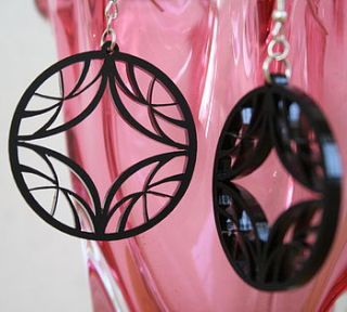 acrylic psychedelic inspired earrings by urban twist
