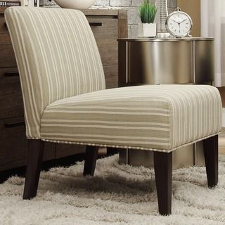 Inspire Q Peterson Spring Green Stripe Slipper Chair